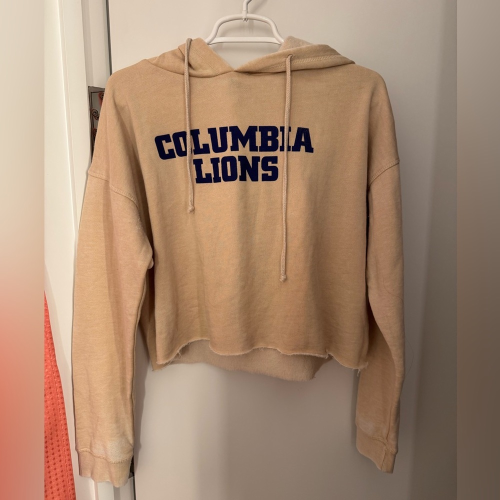 Columbia University Lions Beige Cropped Hoodie